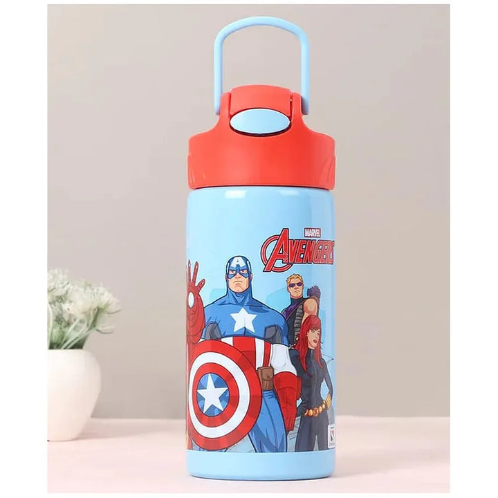 Licensed Marvel Avengers Insulated Sipper Water Bottle for Kids | 400 ml | Stylish & Portable Bottle