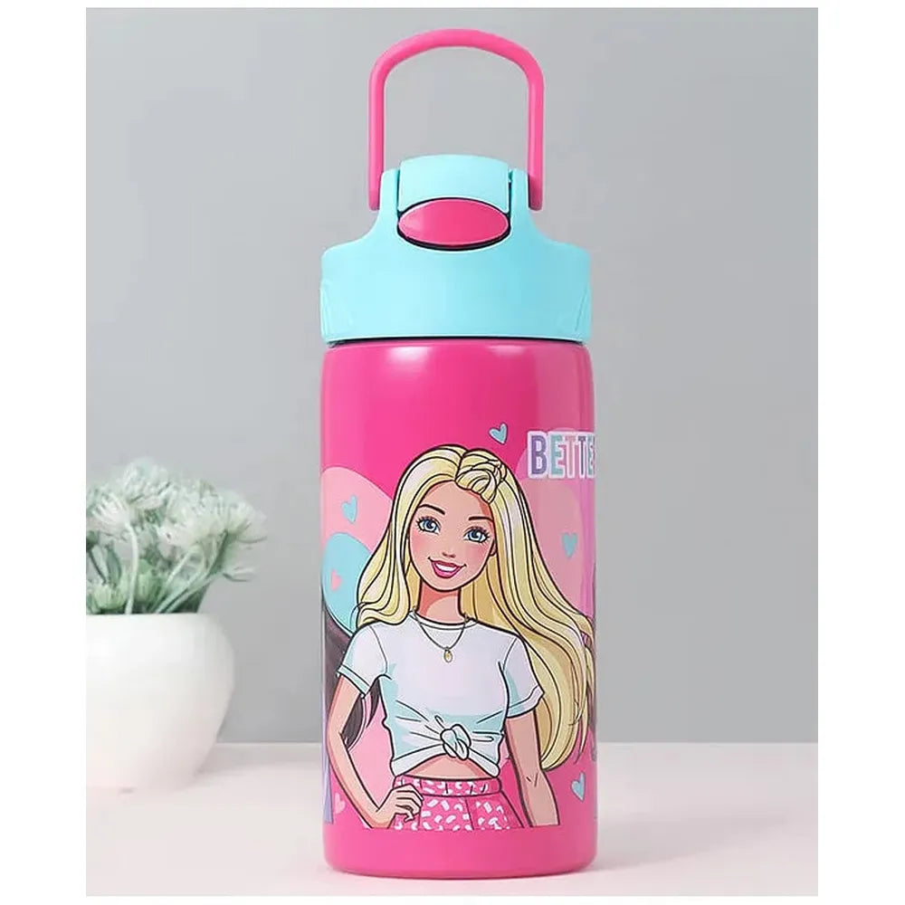 Licensed Barbie Better Together Sipper Water Bottle for Kids | 400 ml | Stylish & Portable Bottle