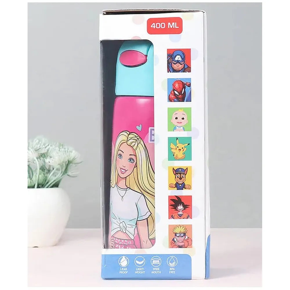 Licensed Barbie Better Together Sipper Water Bottle for Kids | 400 ml | Stylish & Portable Bottle