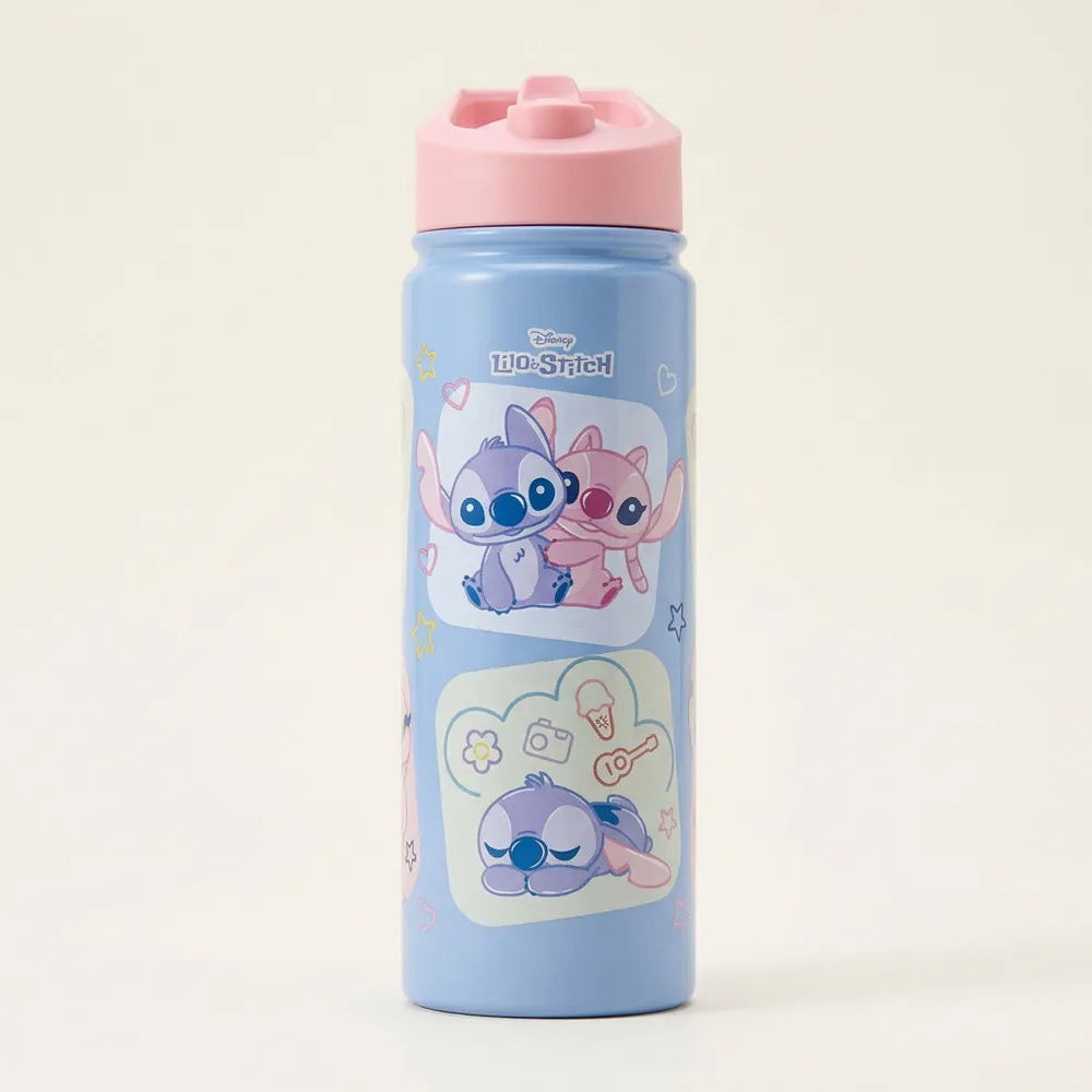 Licensed Disney Lilo & Stitch Sipper Bottle for Kids | 600 ml | Cute & Portable Drinking Bottle