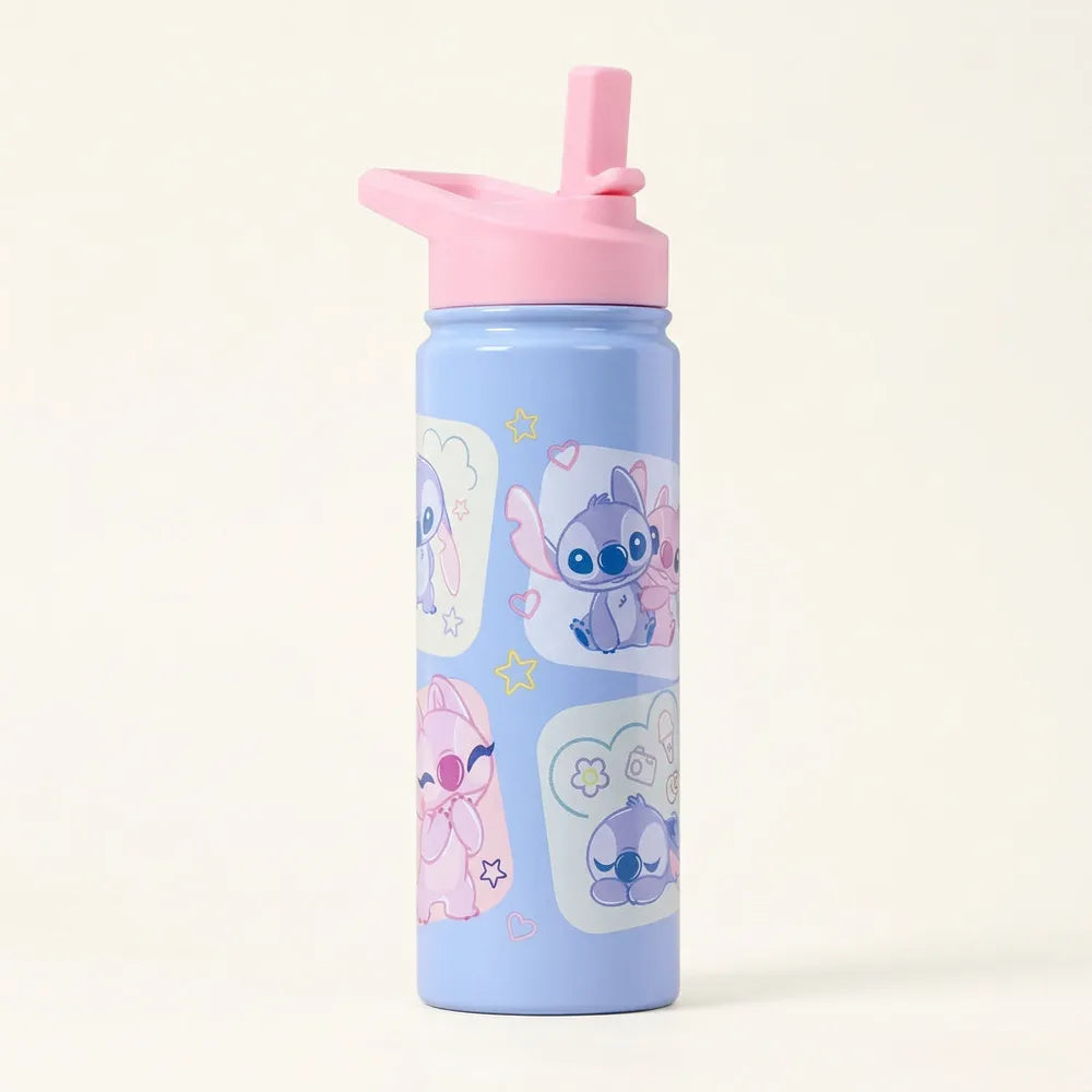 Licensed Disney Lilo & Stitch Sipper Bottle for Kids | 600 ml | Cute & Portable Drinking Bottle