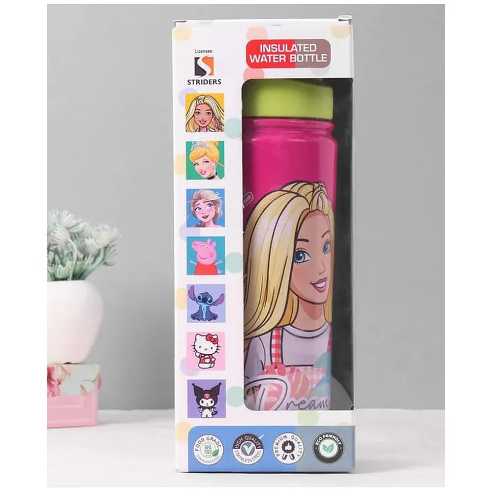 Licensed Barbie Dream Team Insulated Sipper Water Bottle Sipper for Kids | 600 ml | Stylish & Portable Bottle