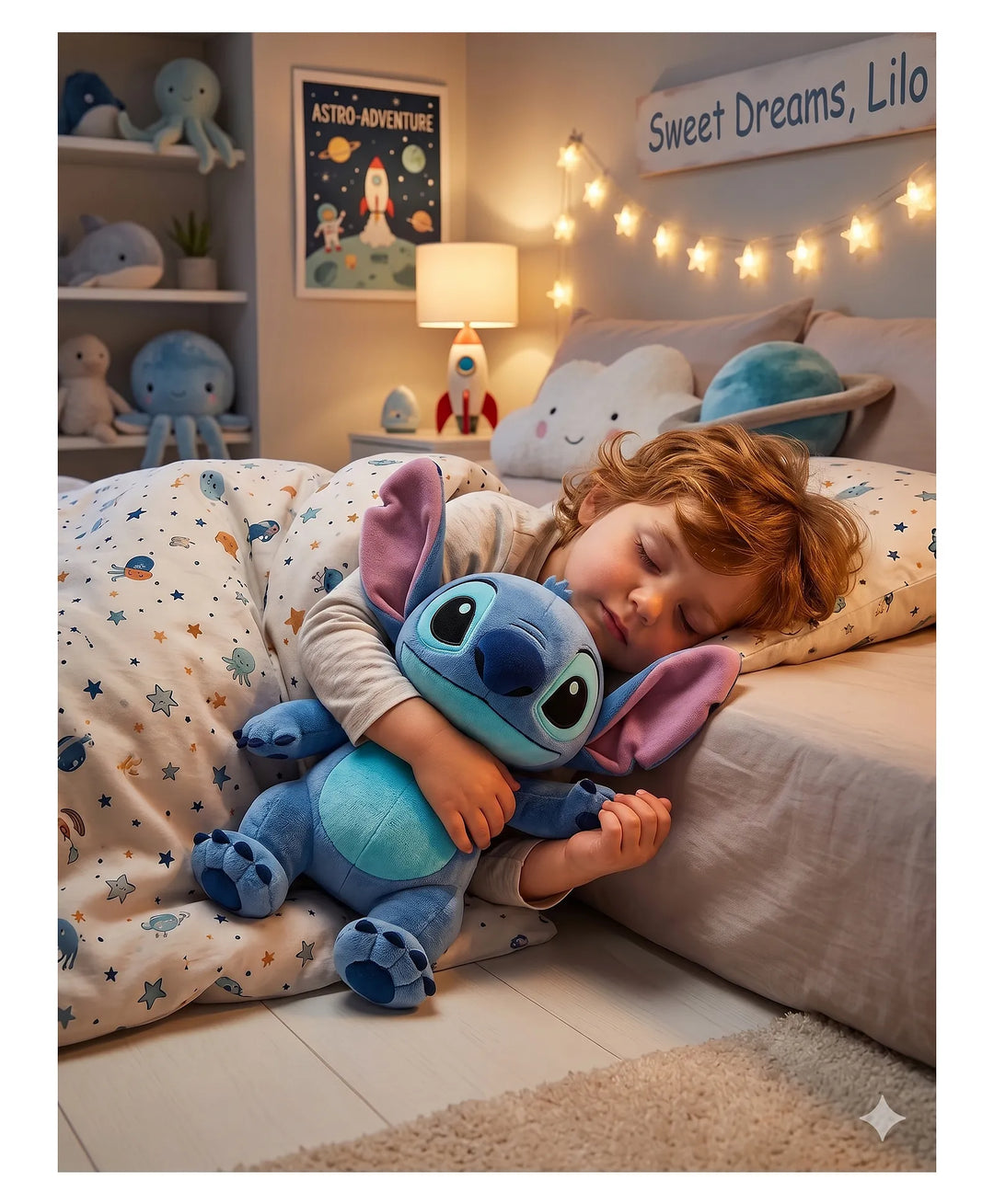 Disney 33cm Stitch Plush Soft Toy - Light Blue