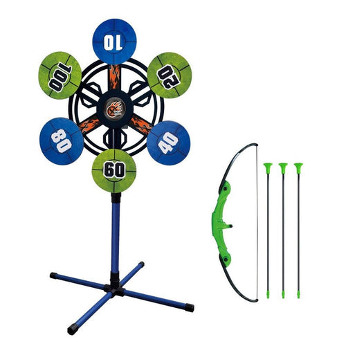 Innov8 Spin Target Archery with Target Stand, 1 Bow & 3 Arrows (5-10 Years)
