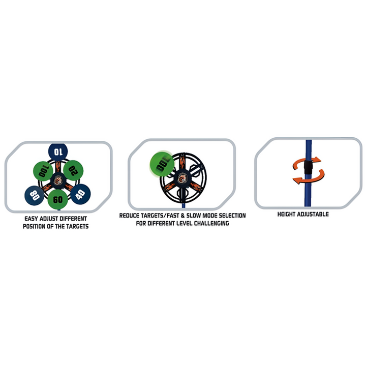Innov8 Spin Target Archery with Target Stand, 1 Bow & 3 Arrows (5-10 Years)