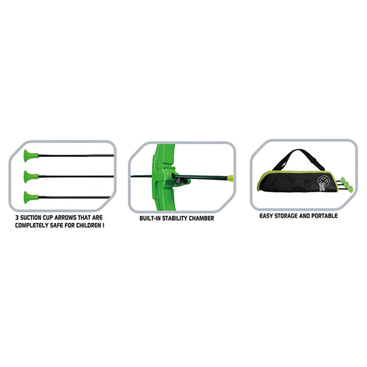 Innov8 Archery Set With Target Stand, 1 Bow & 3 Arrows (5-10 Years)