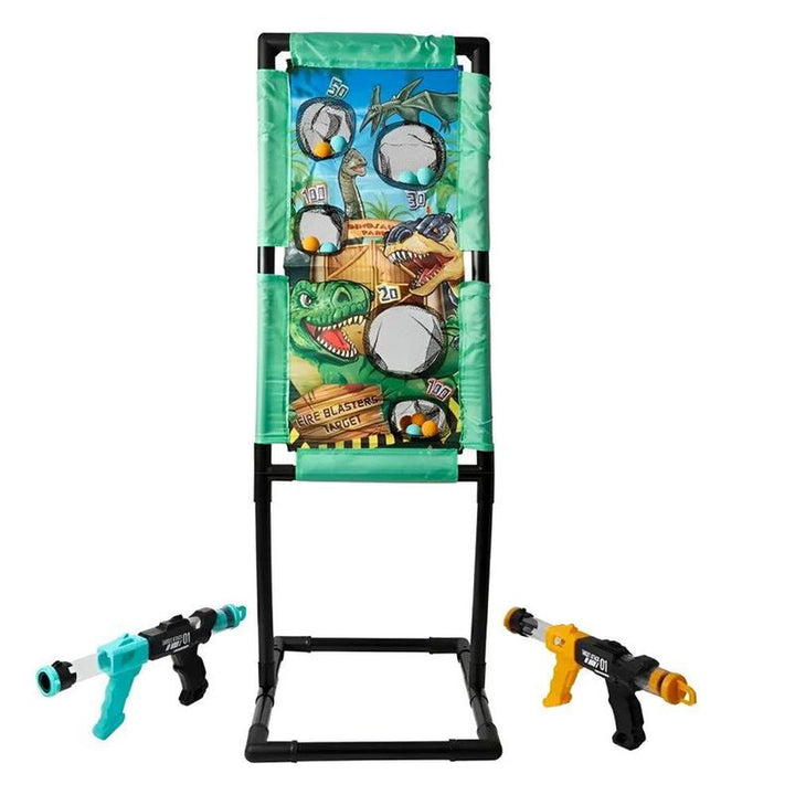 Innov8 Dino Fire Target Set - Dual Air Powered Foam Blasters with Soft Balls (5-10 Years)