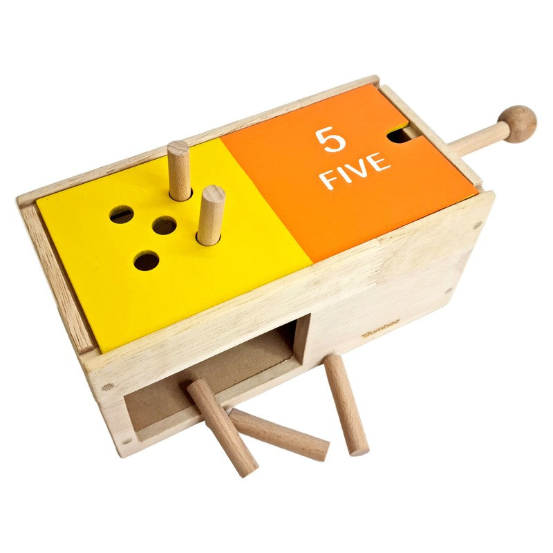 Wooden Peg Counting Box