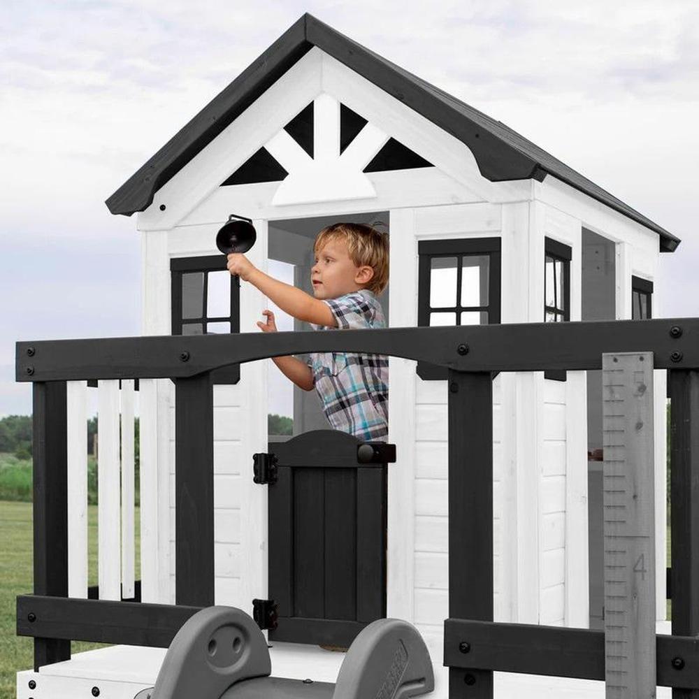 Sweetwater Heights Elevated Playhouse with Wave Slide, Wrap-Around Deck & Kitchen | Weight- 105.69 Kg (2-10 Years)
