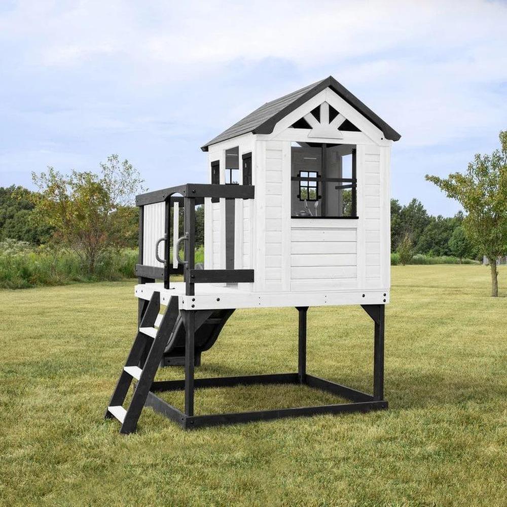 Sweetwater Heights Elevated Playhouse with Wave Slide, Wrap-Around Deck & Kitchen | Weight- 105.69 Kg (2-10 Years)
