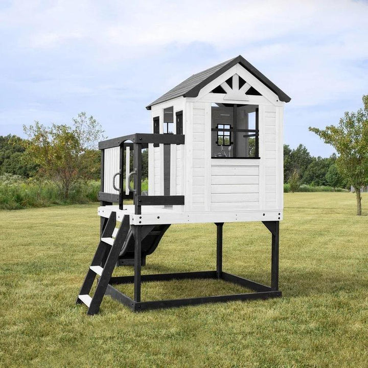 Sweetwater Heights Elevated Playhouse with Wave Slide, Wrap-Around Deck & Kitchen | Weight- 105.69 Kg (2-10 Years)