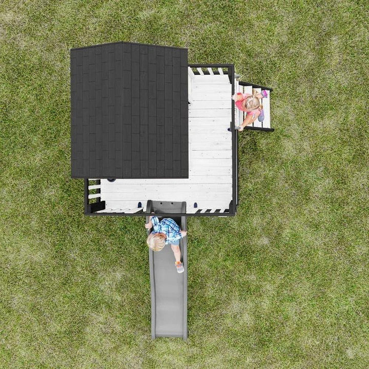 Sweetwater Heights Elevated Playhouse with Wave Slide, Wrap-Around Deck & Kitchen | Weight- 105.69 Kg (2-10 Years)