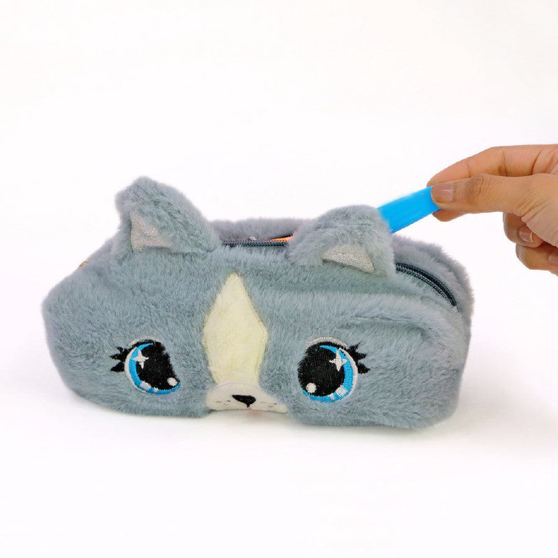 Fur Pencil Pouch for Kids (3-6 Years)