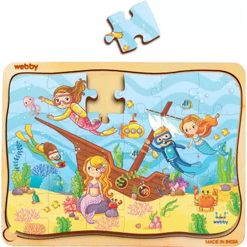 Underwater Treasure Wooden Jigsaw Puzzle, 24pcs