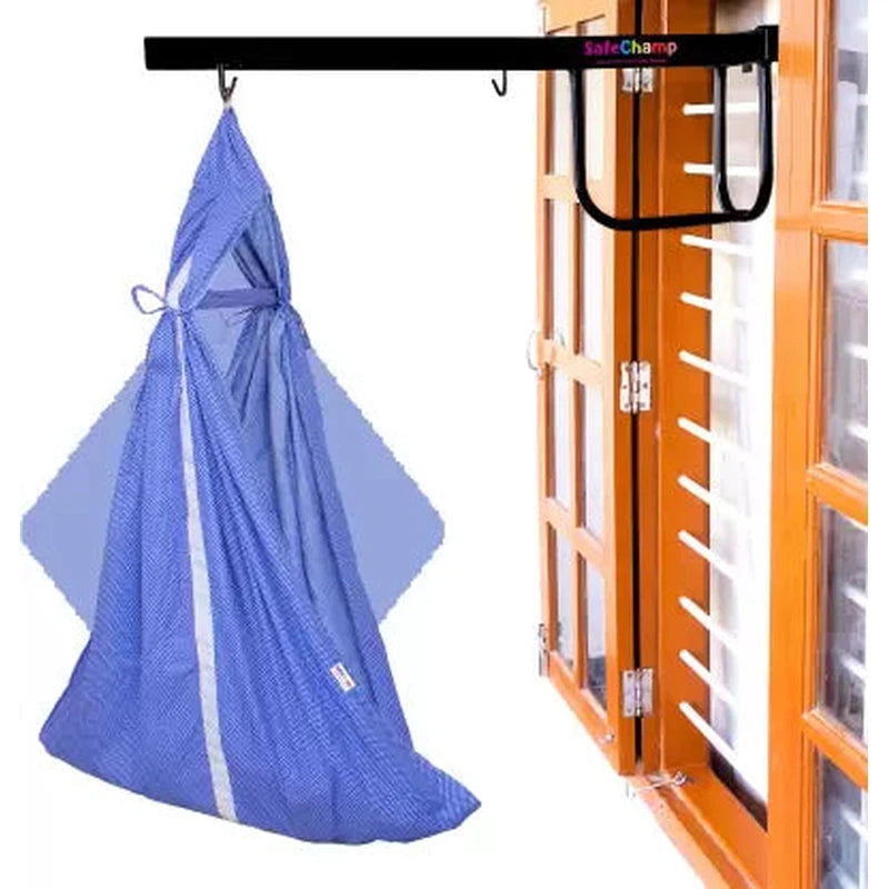 Buy Small Dots Baby Cradle Cloth with Separator Metal Window