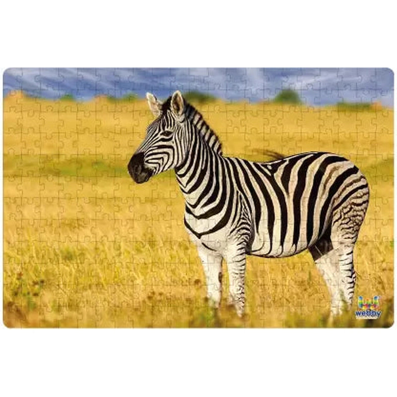 Zebra in the Grasslands Cardboard Jigsaw Puzzle, 252 pieces