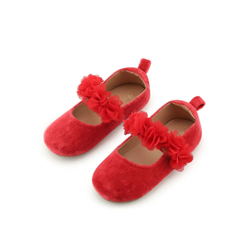 Baby Doe Red Blossom Ballerina Shoe