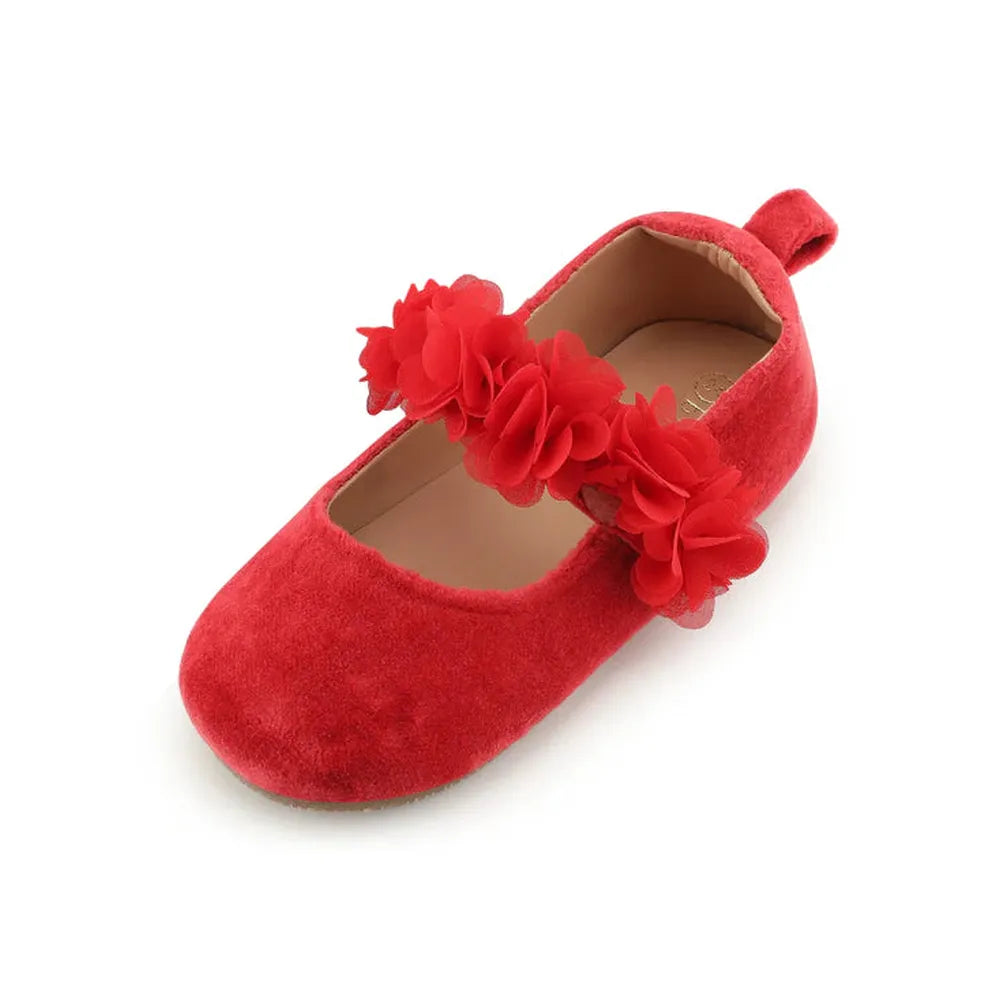 Baby Doe Red Blossom Ballerina Shoe