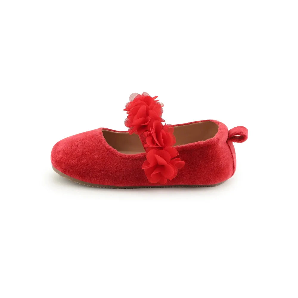 Baby Doe Red Blossom Ballerina Shoe