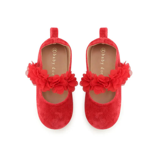 Baby Doe Red Blossom Ballerina Shoe