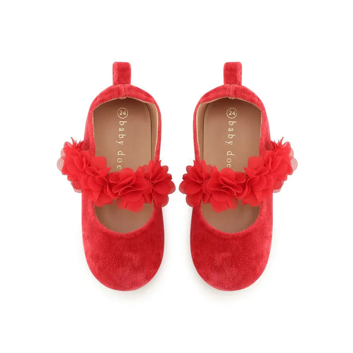 Baby Doe Red Blossom Ballerina Shoe