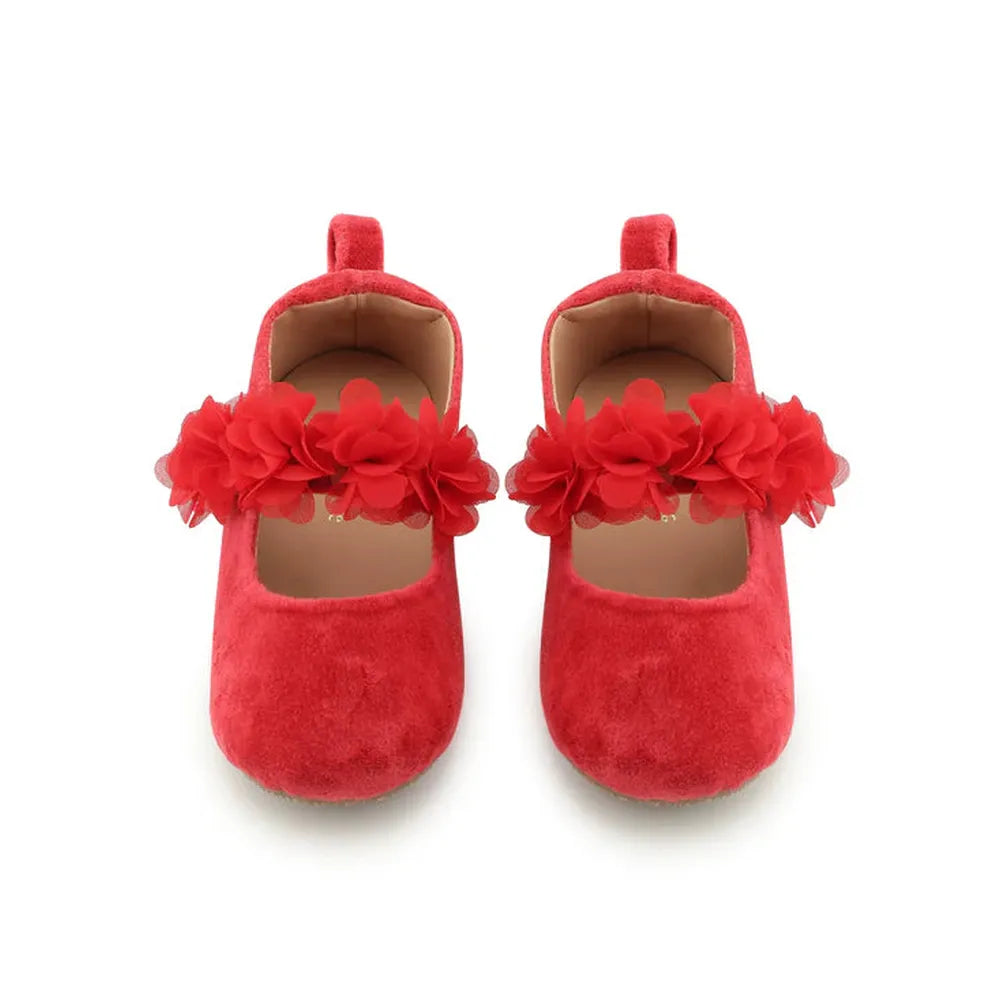 Baby Doe Red Blossom Ballerina Shoe