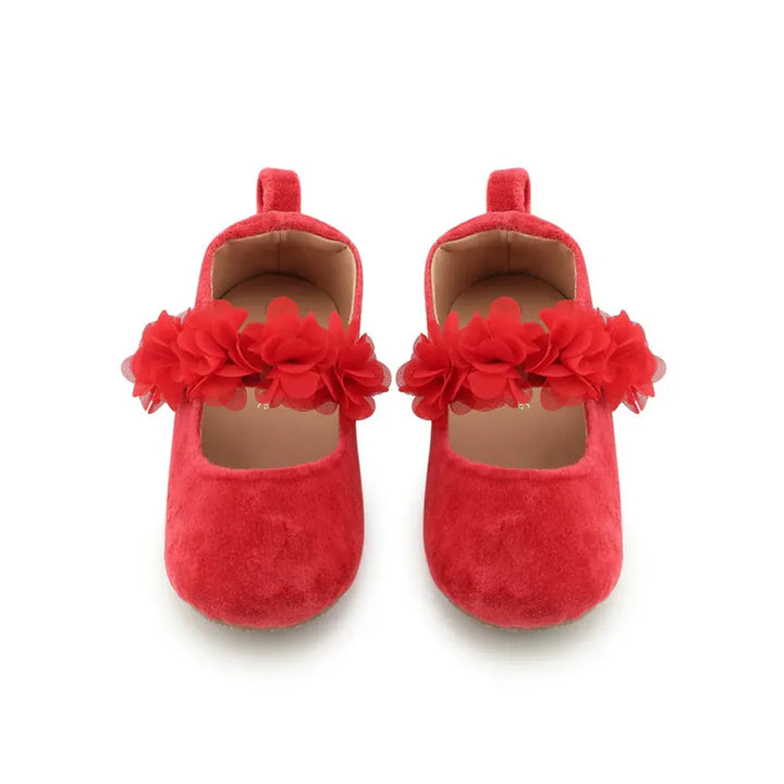 Baby Doe Red Blossom Ballerina Shoe
