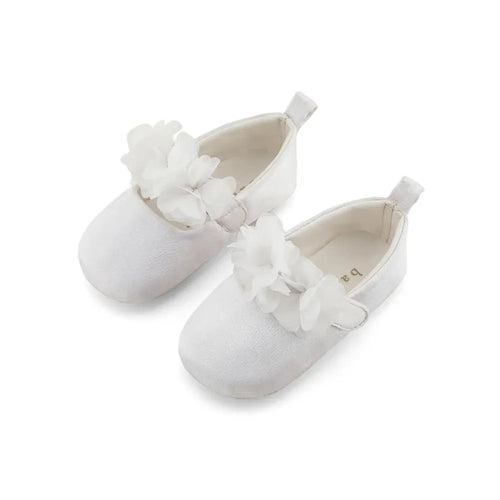 Baby Doe White Blossom Ballerina Prewalker Sandals