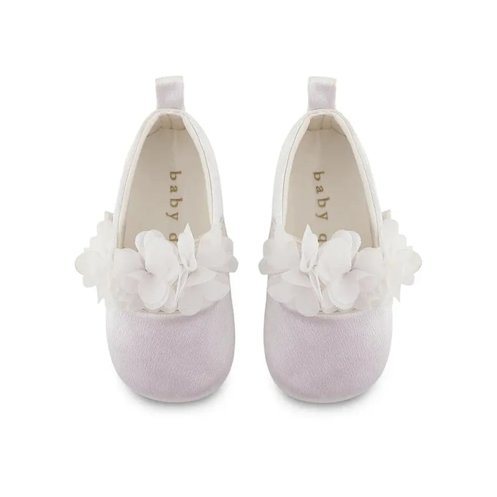 Baby Doe White Blossom Ballerina Prewalker Sandals