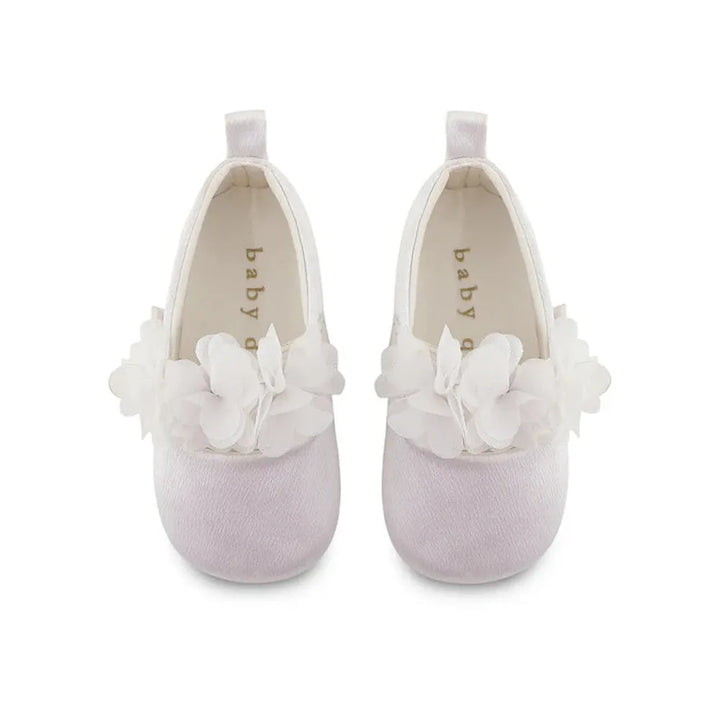 Baby Doe White Blossom Ballerina Prewalker Sandals