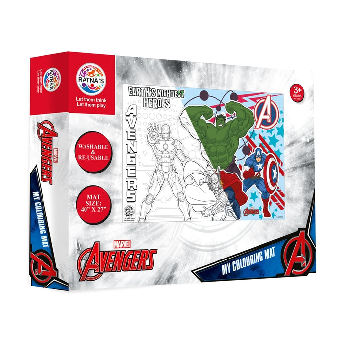 Return Gifts (Pack of 3,5,12) Marvel My Colouring Mat Avengers, Washable & Reusable