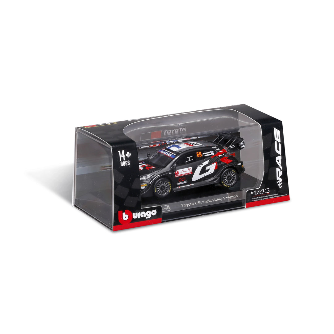 Bburago Original Toyota GR Yaris Rally 1 Hybrid Licensed Diecast Car | 1:43 Scale (14 Years till Grown Ups)