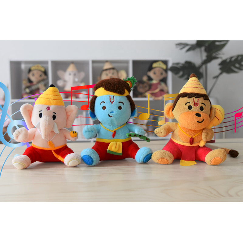 Devtas Bundle (Medium 11 Inch) Mantra Singing Plush Toys