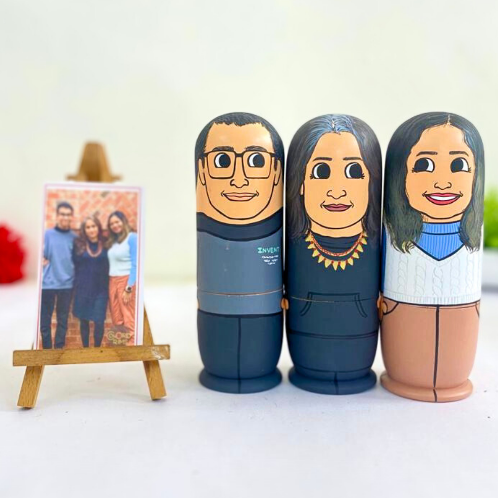 Personalised Wooden Companion Dolls (Set of 3) - COD Not Available