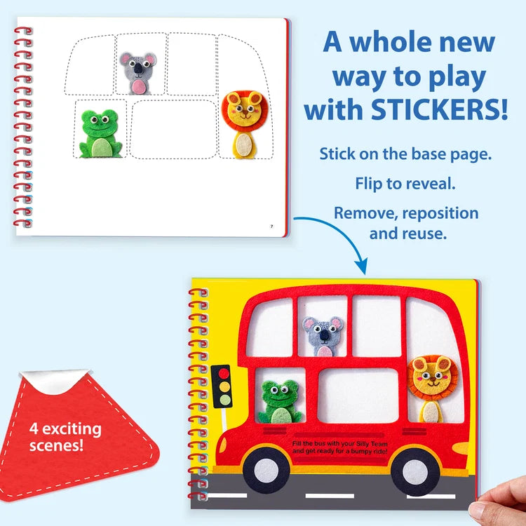 Chalk & Chuckles Fab Felt Stickers Craft Activity Book | Encourages Creativity Skills
