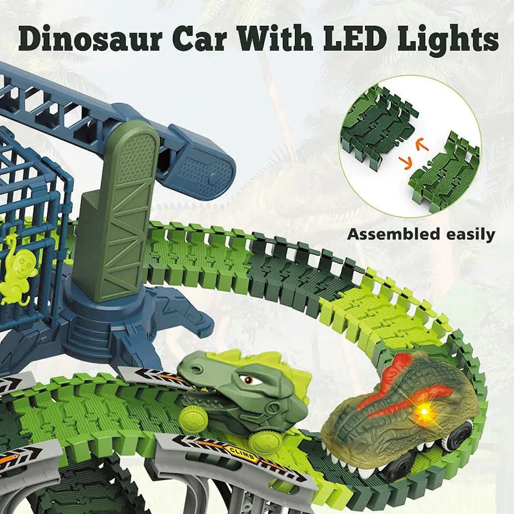 Kidology 142 Pieces Ultimate Dinosaur 360 Track Set (3-8 Years)