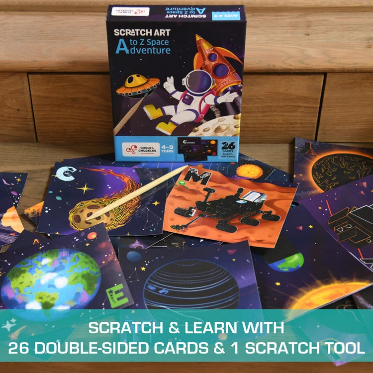 Chalk & Chuckles A–Z Space Adventure Educational Craft Kit | Letter Learning Fun