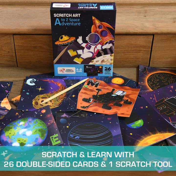 Chalk & Chuckles A–Z Space Adventure Educational Craft Kit | Letter Learning Fun
