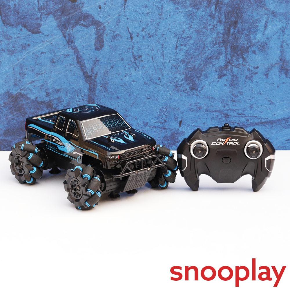 Tornado 360 Degree Turning Remote Control Car with USB Cable & 3D Light | 1:15 Scale Model (6-10 Years)