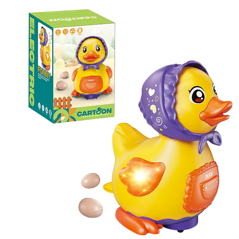 360-Degree Egg Laying Duck Toy With Light & Sound (1-3 Years)