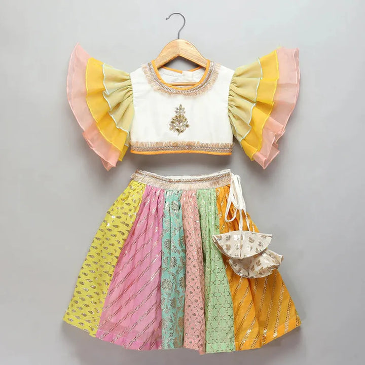 The Little Tales Pastel Multi Colors Lehnga Set
