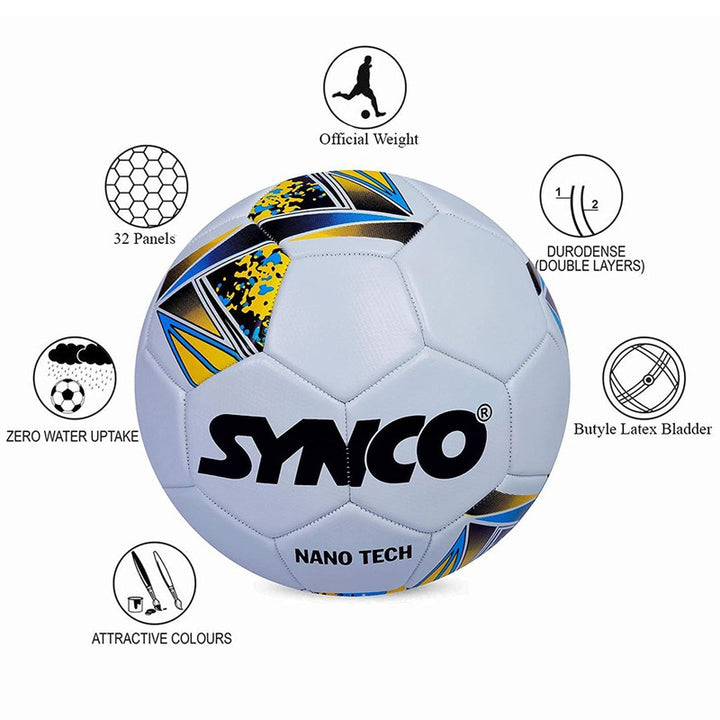 World Cup NANOTECH PVC Football/Soccer Ball Size-5 (White)