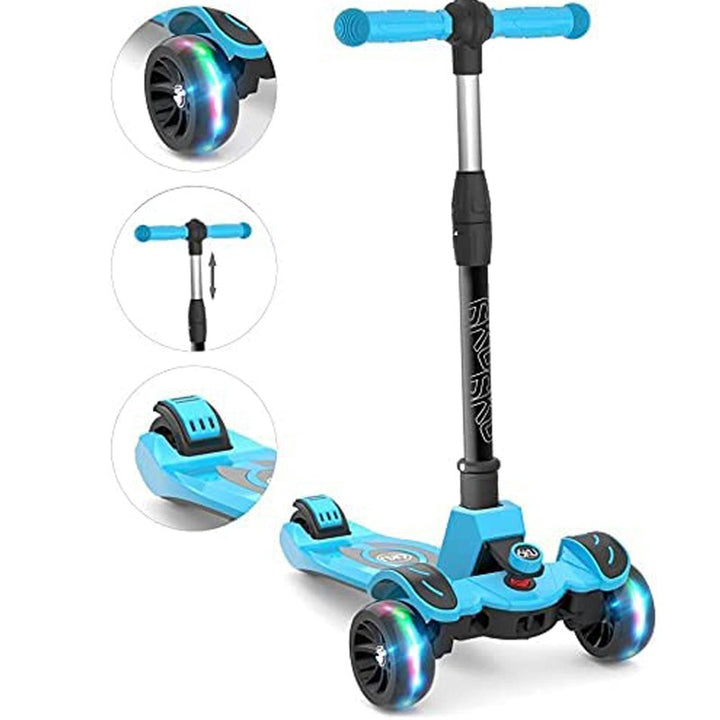 Penta Scooter for Kids, 3 Wheel Kids Scooter Smart Kick Scooter with Foldable & Height Adjustable Handle & Extra-Wide LED PU Wheels & Brake | Skate Scooter for Kids - COD Not Available