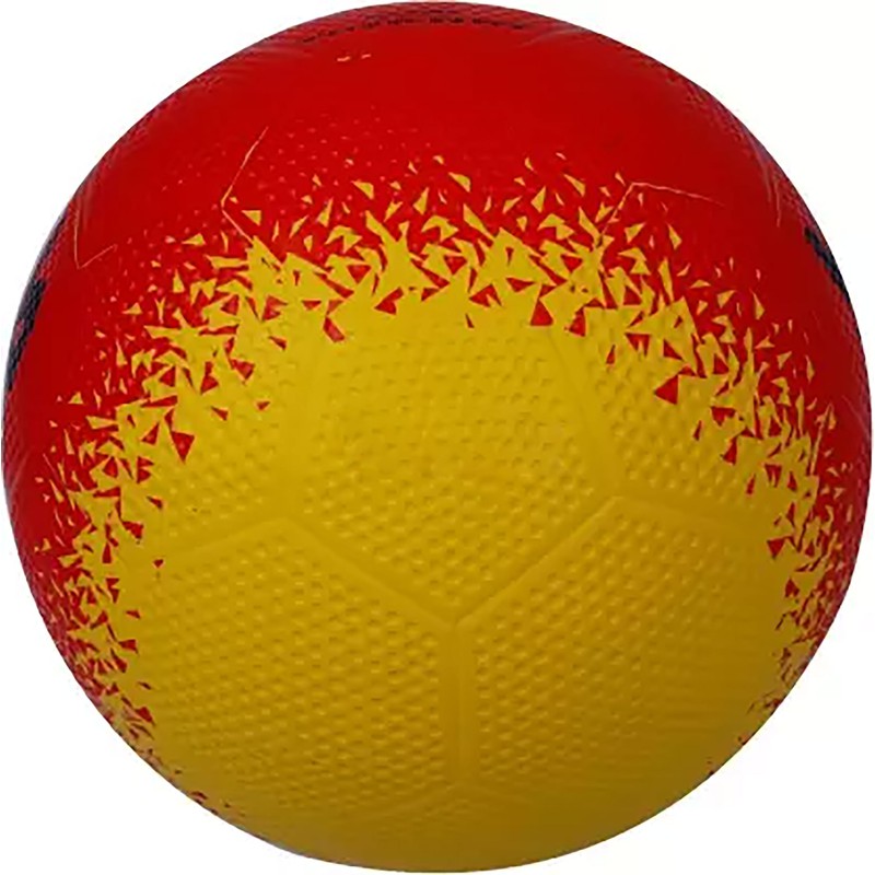 Molded Rubber Football Size-5, Red- Yellow with dimpled Textured