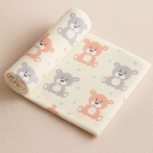 Zikku Printed Dry Sheet for Baby - Teddy | Keeps Little Bed Dry & Happy