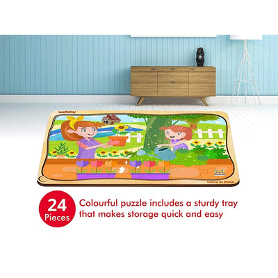 Gardening Fun Wooden Jigsaw Puzzle, 24pcs