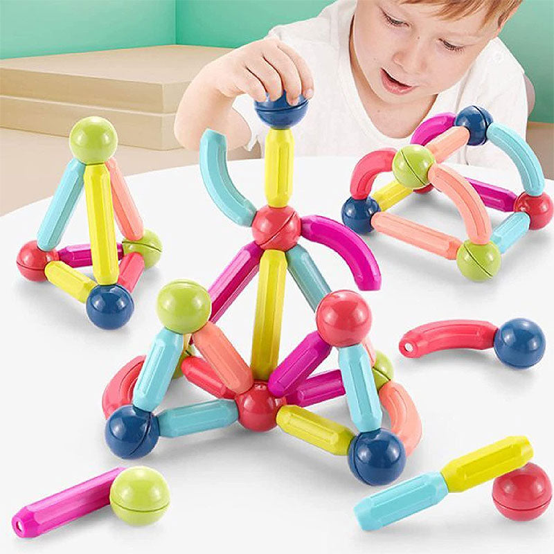 Premium 24 Magnetic Building Stick For Kids Early Learning & Development