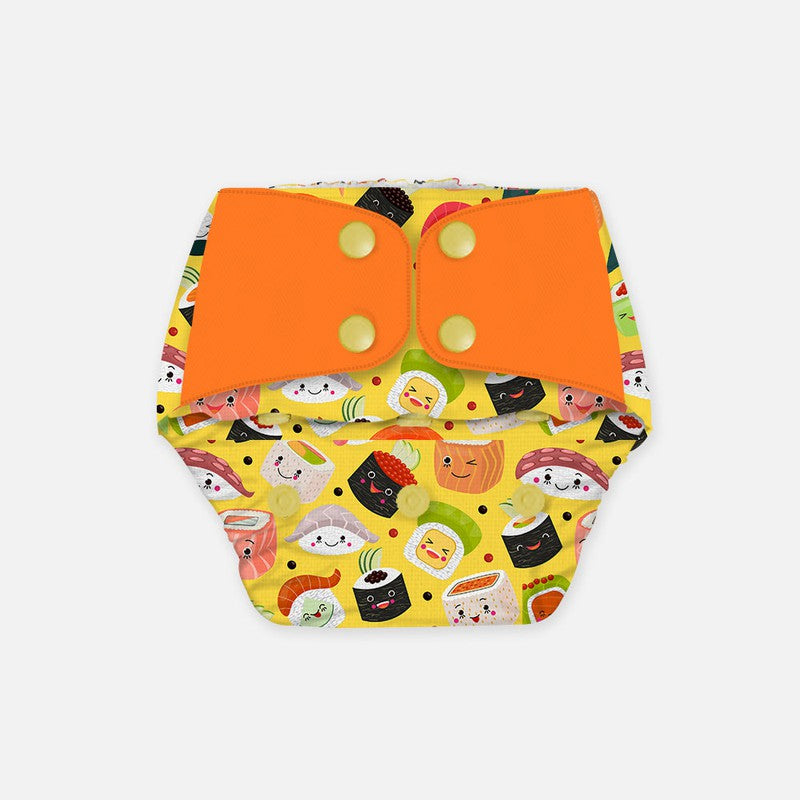 Mushi Sushi Regular Diaper Freesize Reusable, Waterproof & Washable Cloth Diapers (Fits babies 5-17kgs)