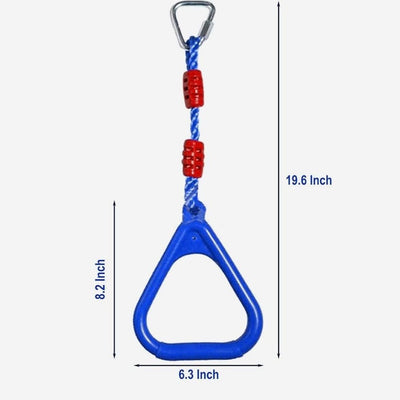 Heavy Duty Triangle Rings Set of 2 with Locking Delta Quick Links for Indoor Jungle Gym Play Set and Outdoor Playground for Swing Set