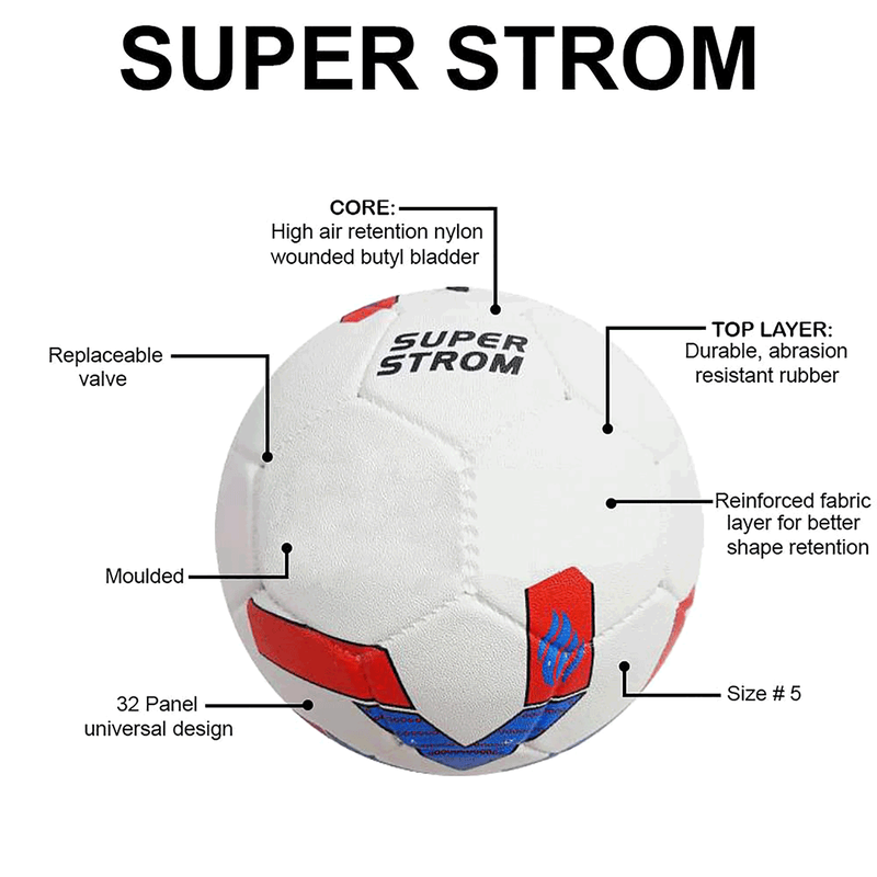 Superstorm Football Size-5 (White)